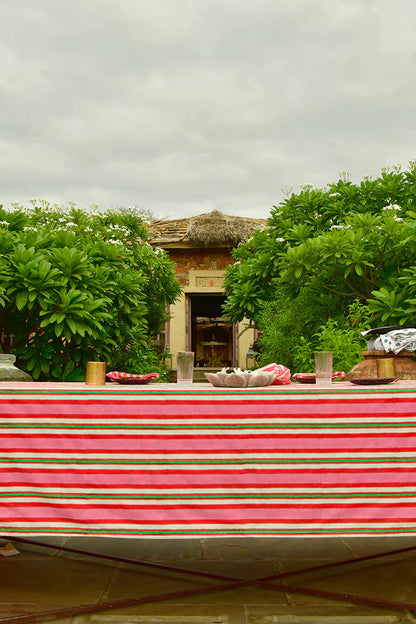 Stripe Tablecloth 12 seater Rectangle