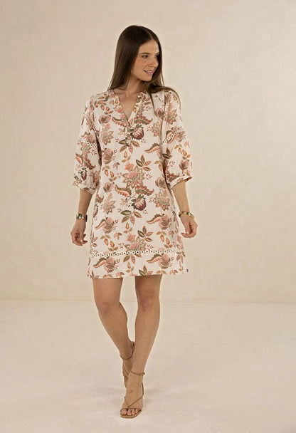 Bohemian Rose Shift Dress