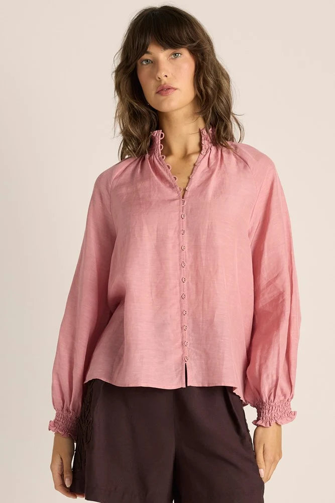 Lani Shirred Blouse