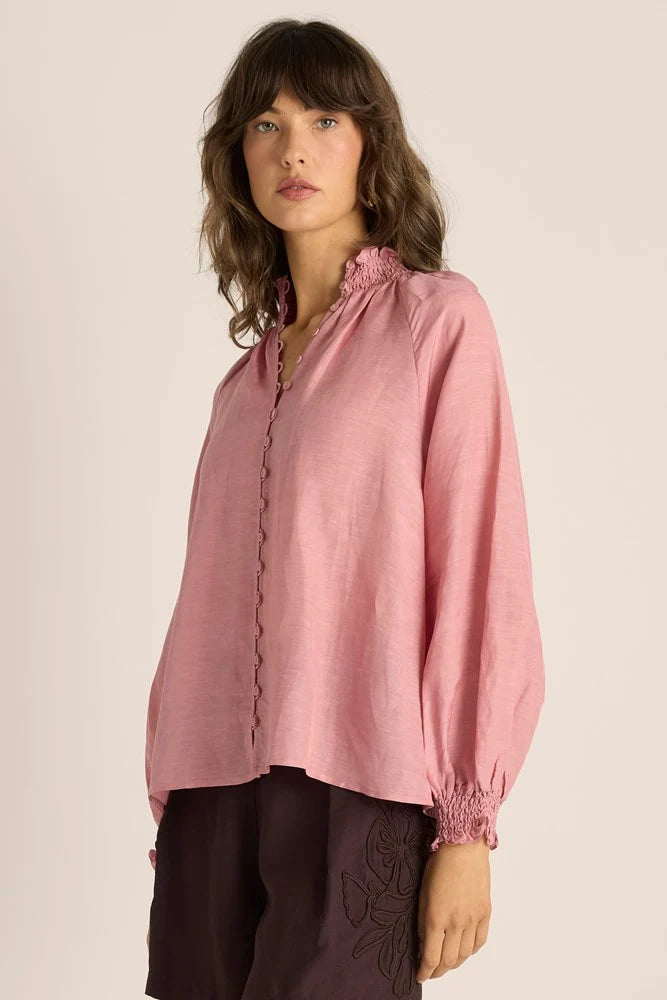 Lani Shirred Blouse