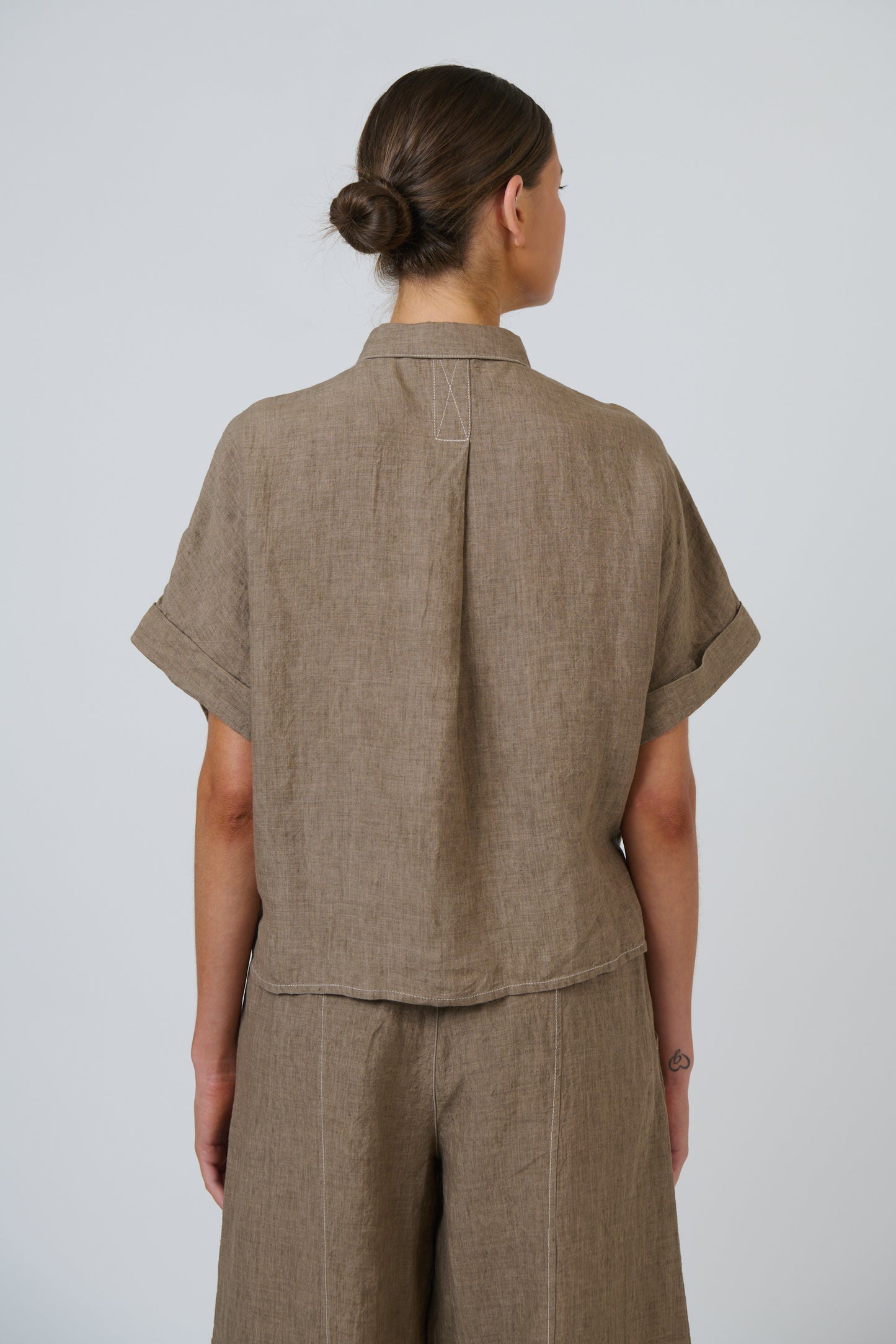 Collared Linen Top