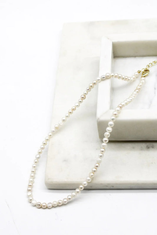 Tiny Pearl Strand Necklace