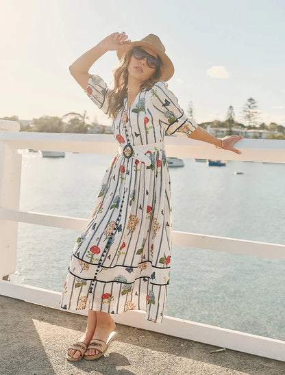 Jardinaire Linen Dress