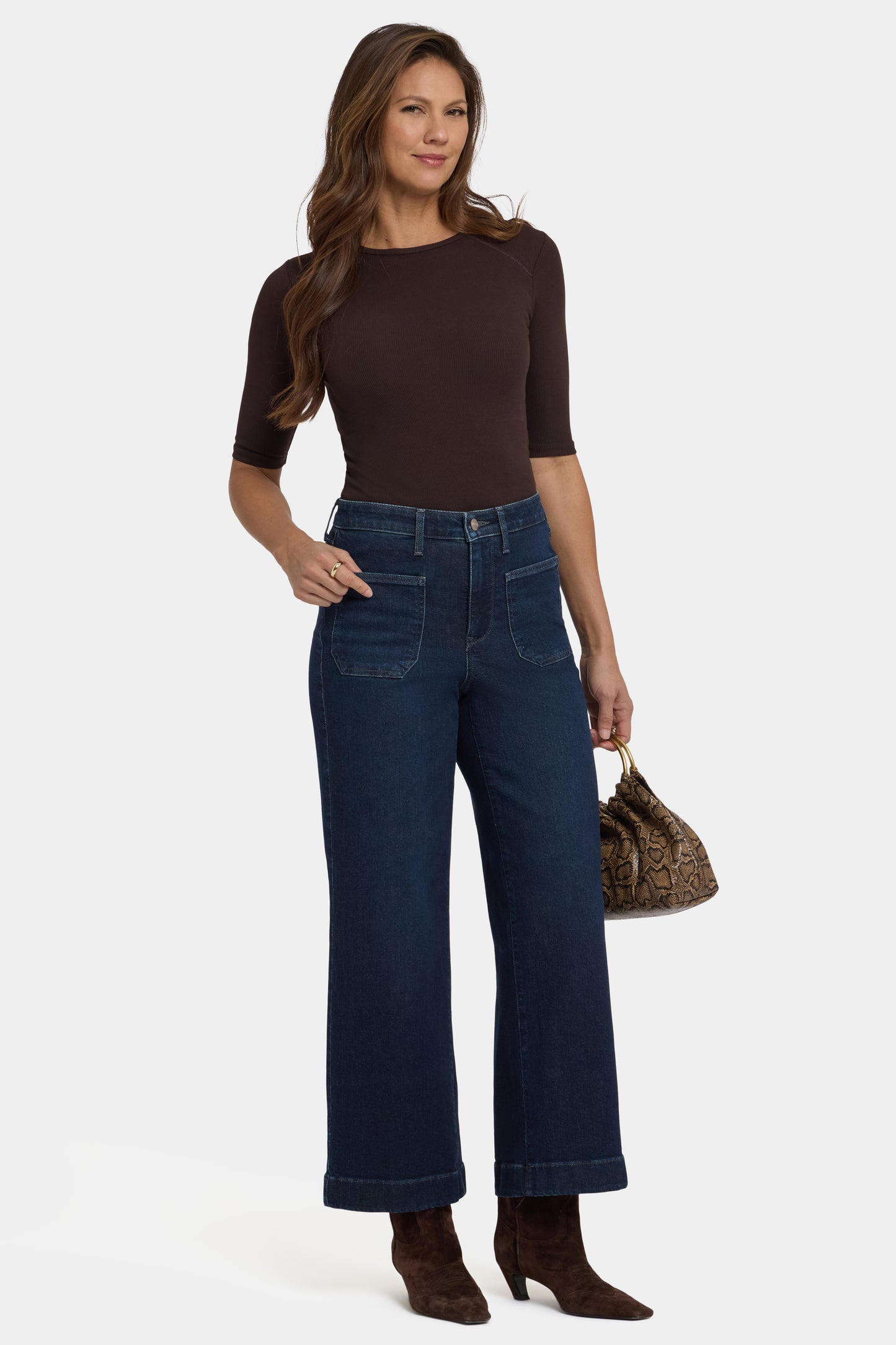 Teresa Ankle Patch Pocket Jeans