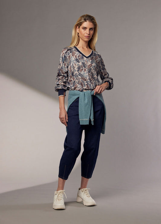 Multi-Colour Whipped Up Sweater Turquoise Jeans Dash Wash