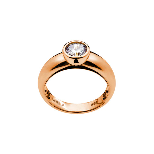 Rose Gold Plate Ring Size 8
