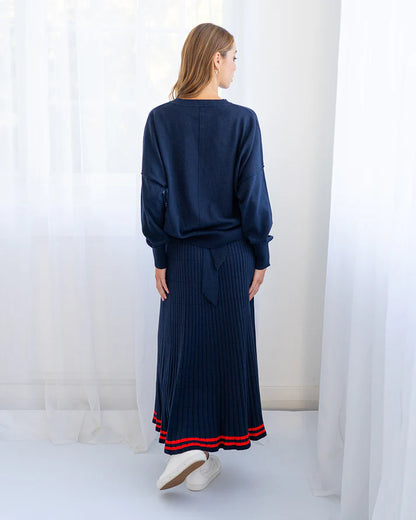 Rebecca Stripe Knit Skirt