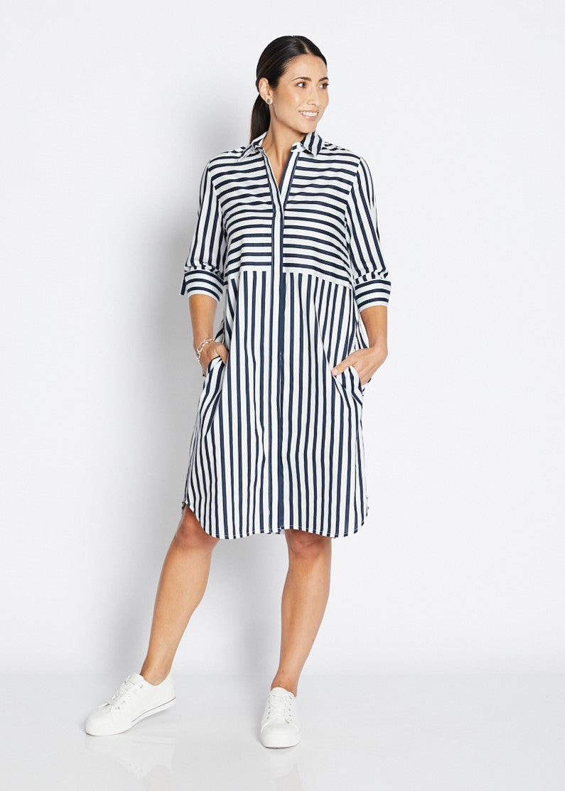 Stripe Shirtdress
