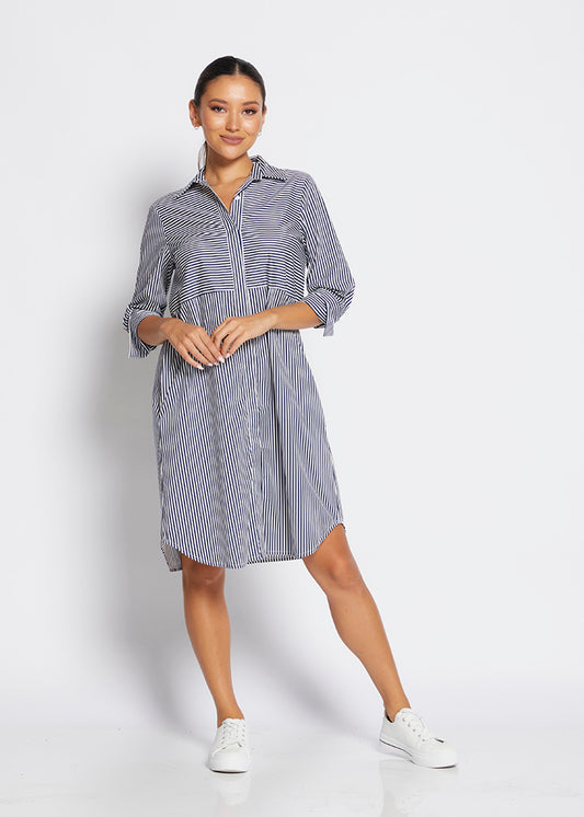 Stripe Shirtdress