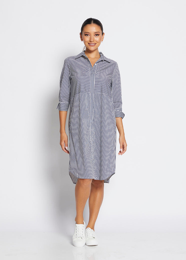 Stripe Shirtdress
