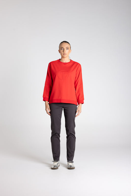 Drop Shoulder Logo Sweat