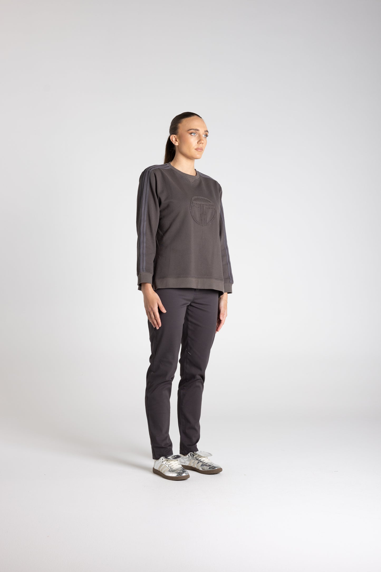 Drop Shoulder Logo Sweat