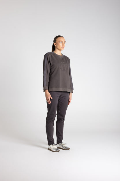 Drop Shoulder Logo Sweat