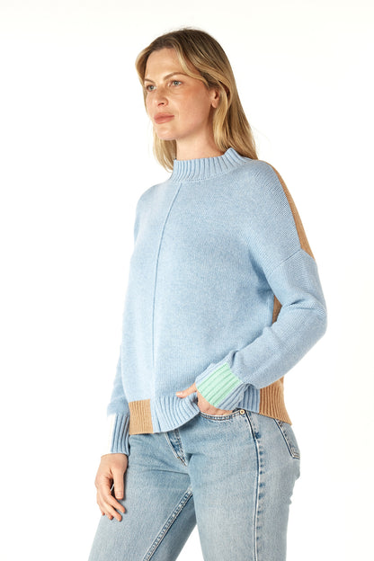 Colour Block Trim Jumper
