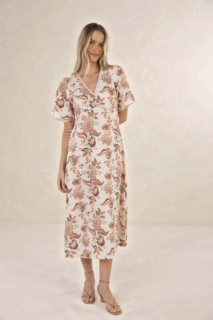 Bohemiam Rose Midi Dress