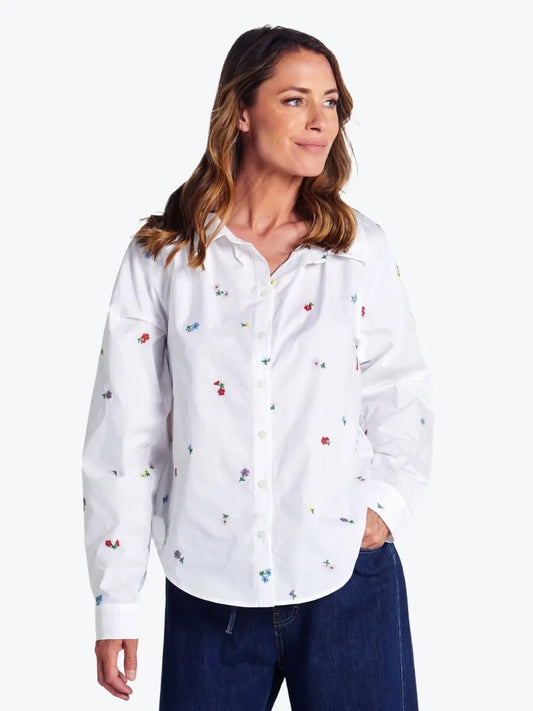 Floral Embroidered Shirt