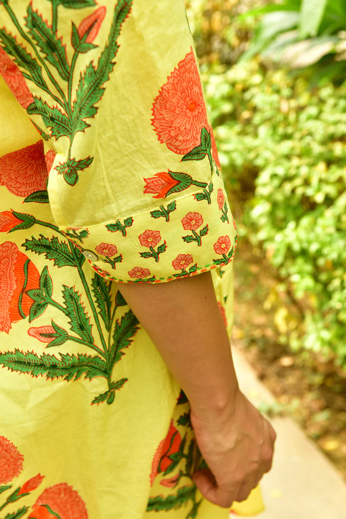 Big Marigold Shirtdress Midi