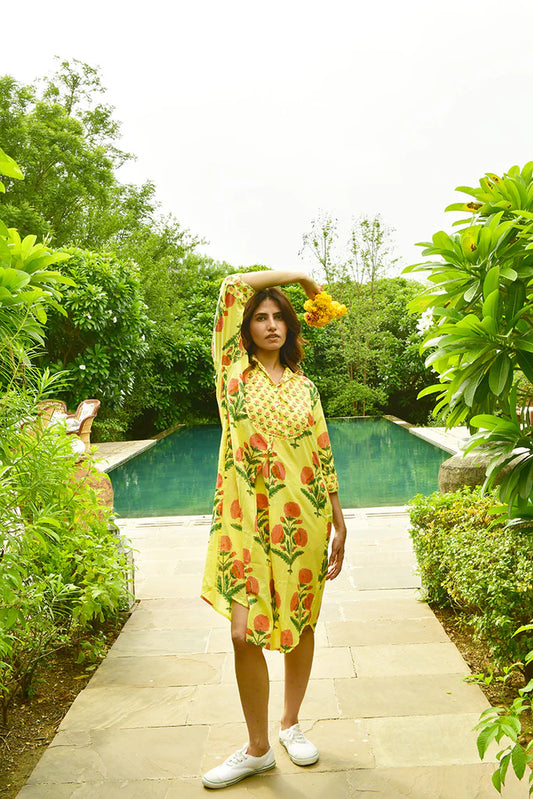 Big Marigold Shirtdress Midi