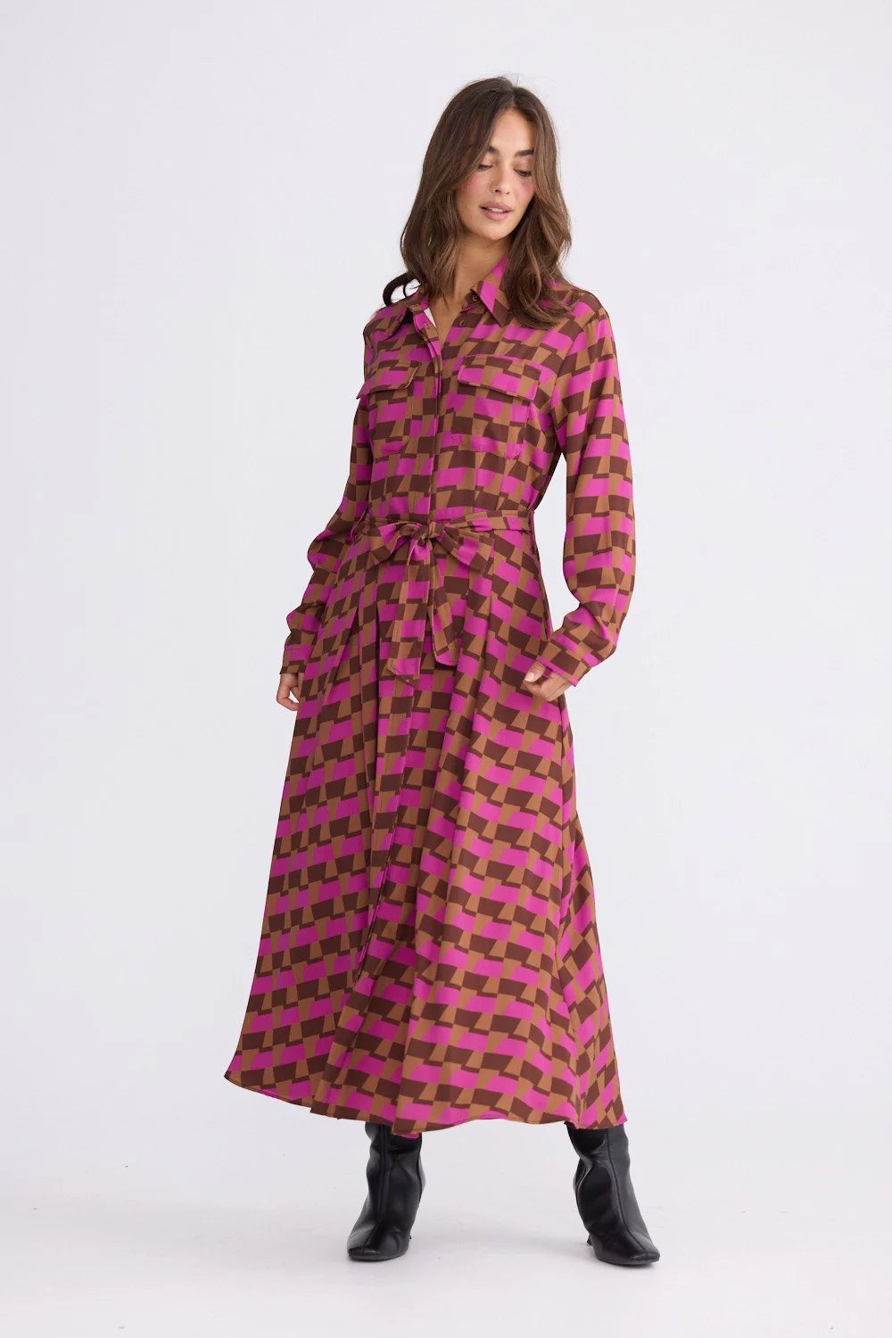 Rosellini Long Slv Dress