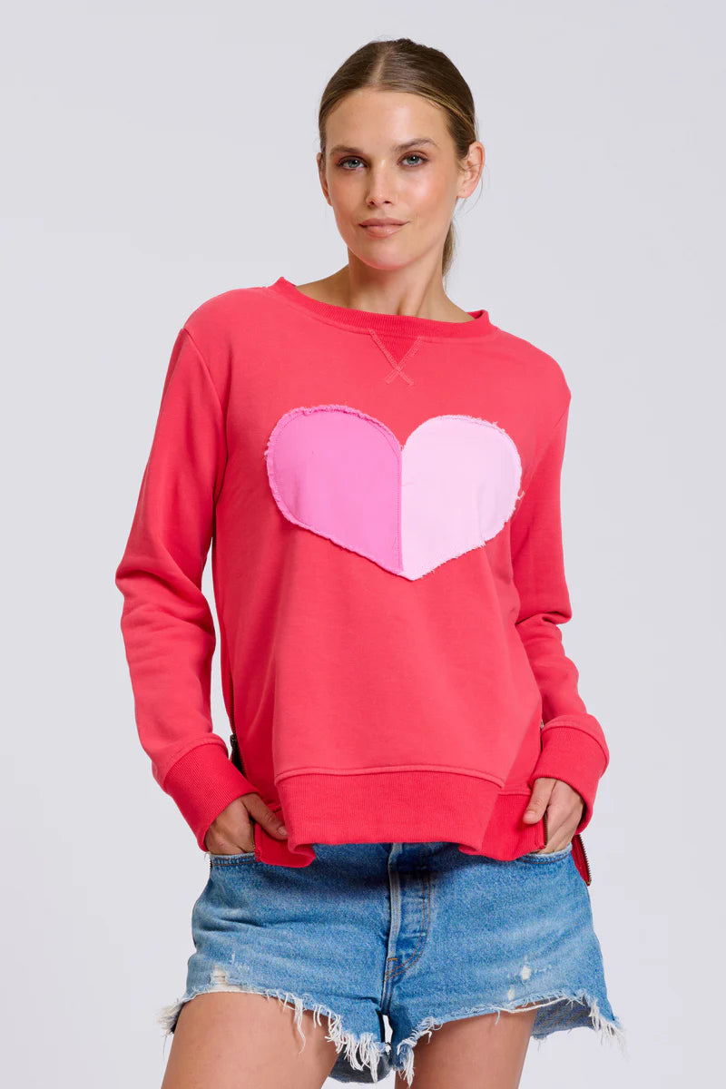 Classic Zipside Sweatshirt Heart
