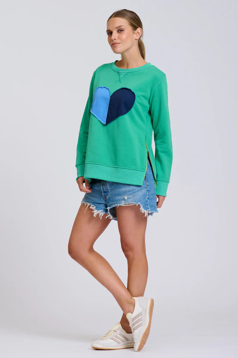 Classic Zipside Sweatshirt Heart