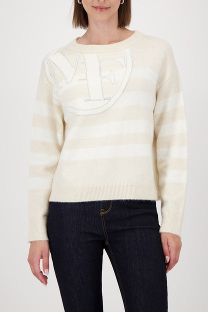 Striped Emblem Sweater