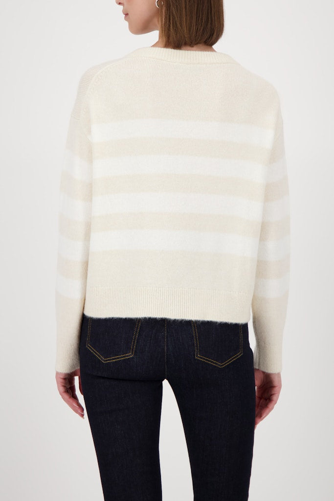 Striped Emblem Sweater