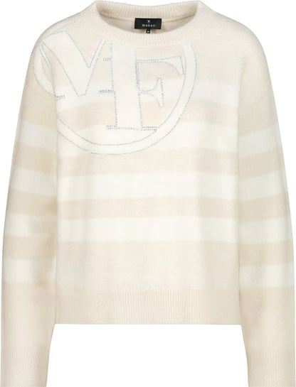 Striped Emblem Sweater