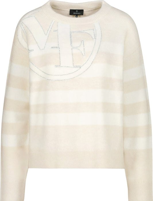 Striped Emblem Sweater