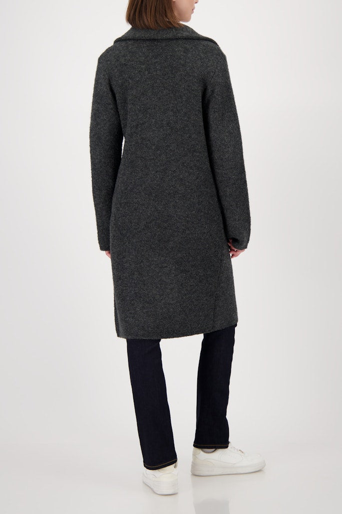 Knitted Coat Jacket + Brooch