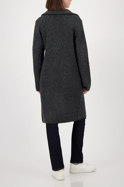 Knitted Coat Jacket + Brooch