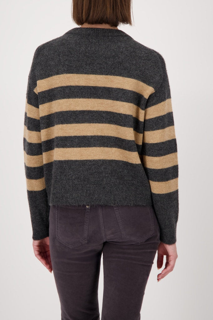 Striped Emblem Sweater