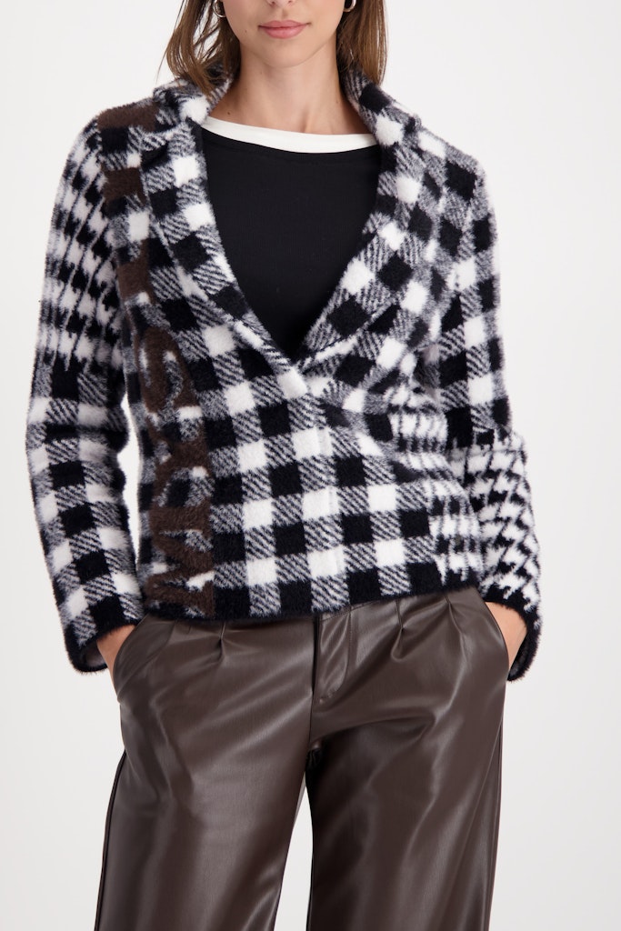 Check Cardigan Coat