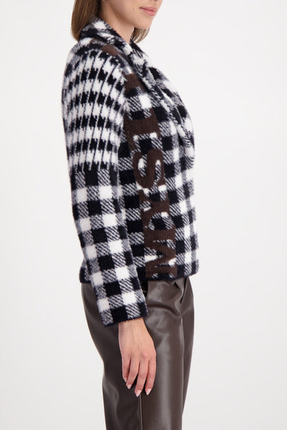 Check Cardigan Coat