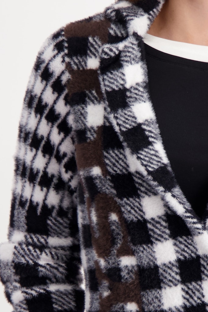 Check Cardigan Coat
