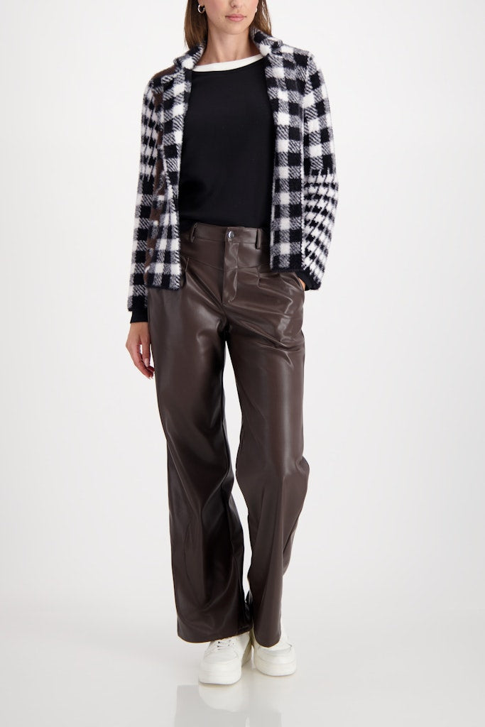 Check Cardigan Coat