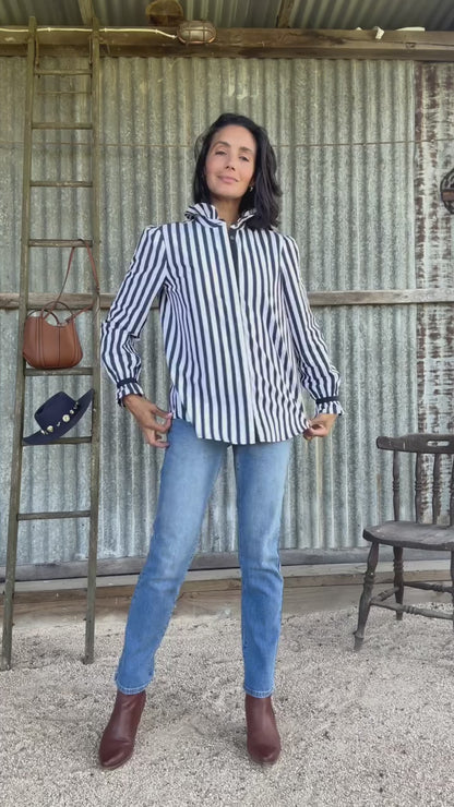 Frill Stripe Shirt