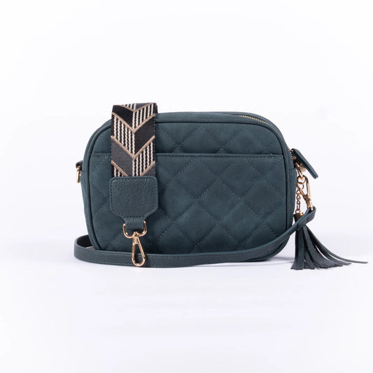 Sally Quilted Suede Bag