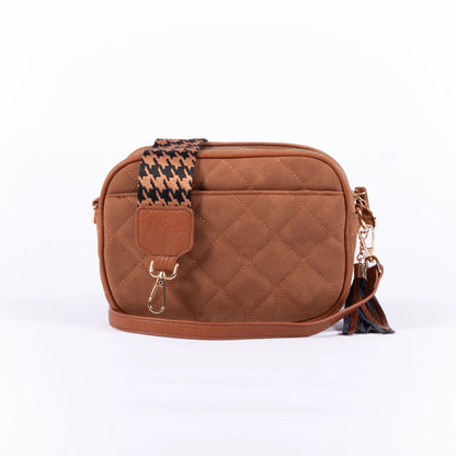 Sally Quilted Suede Bag