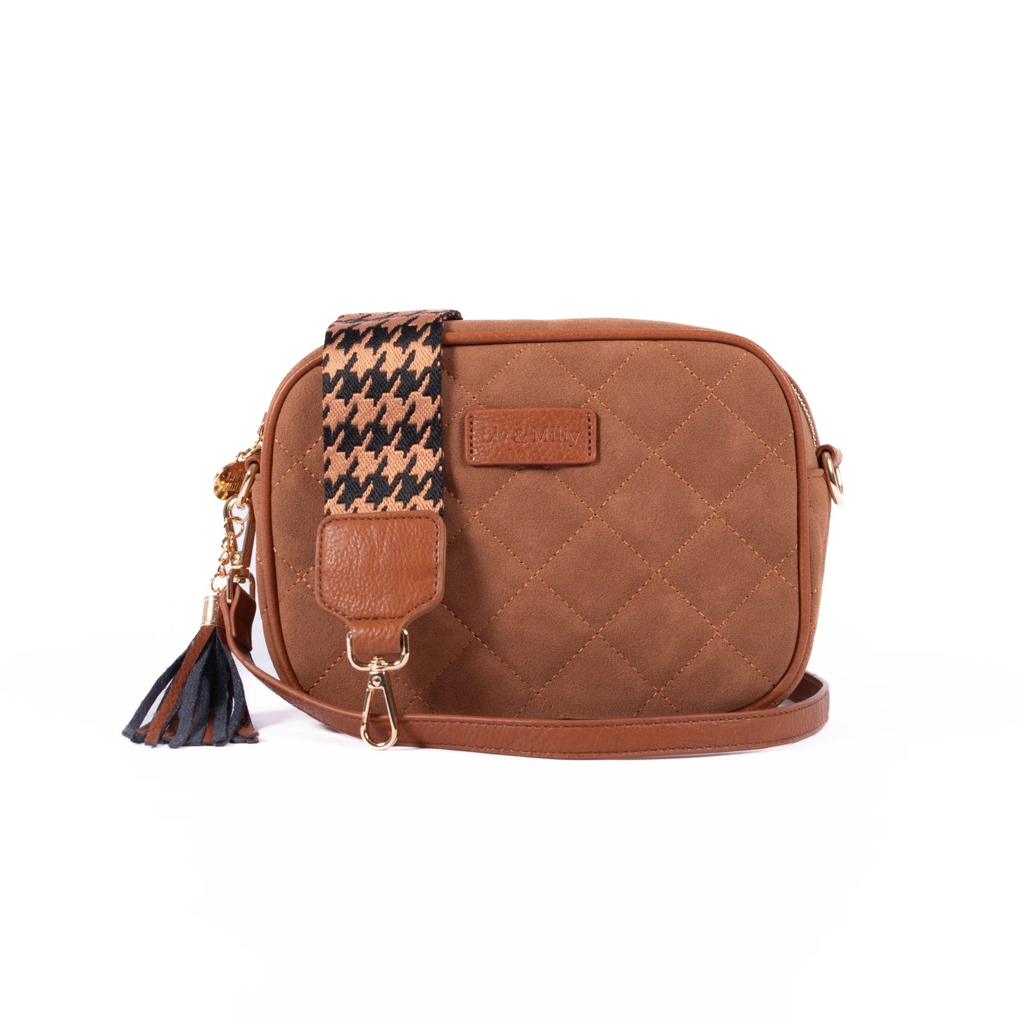 Sally Quilted Suede Bag