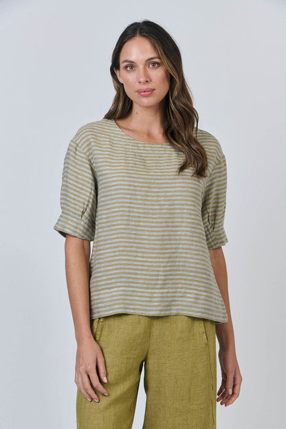 Linen Stripe Top