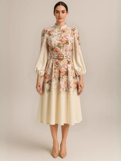 Long Sleeve Floral Dress