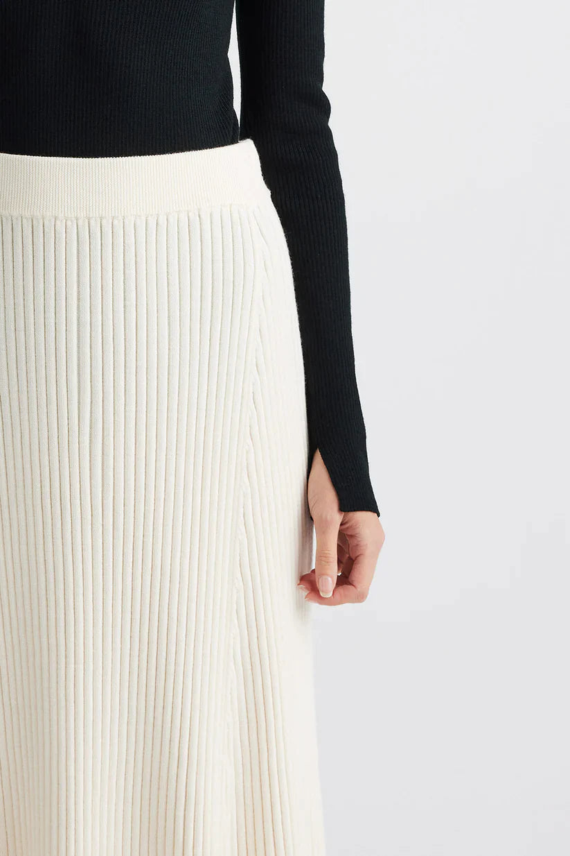 Flared Rib Skirt