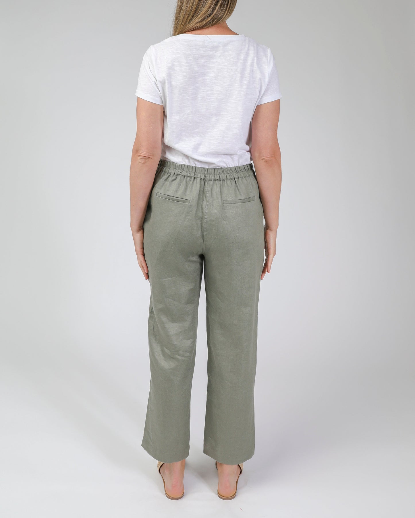 Linen Side Button Pant
