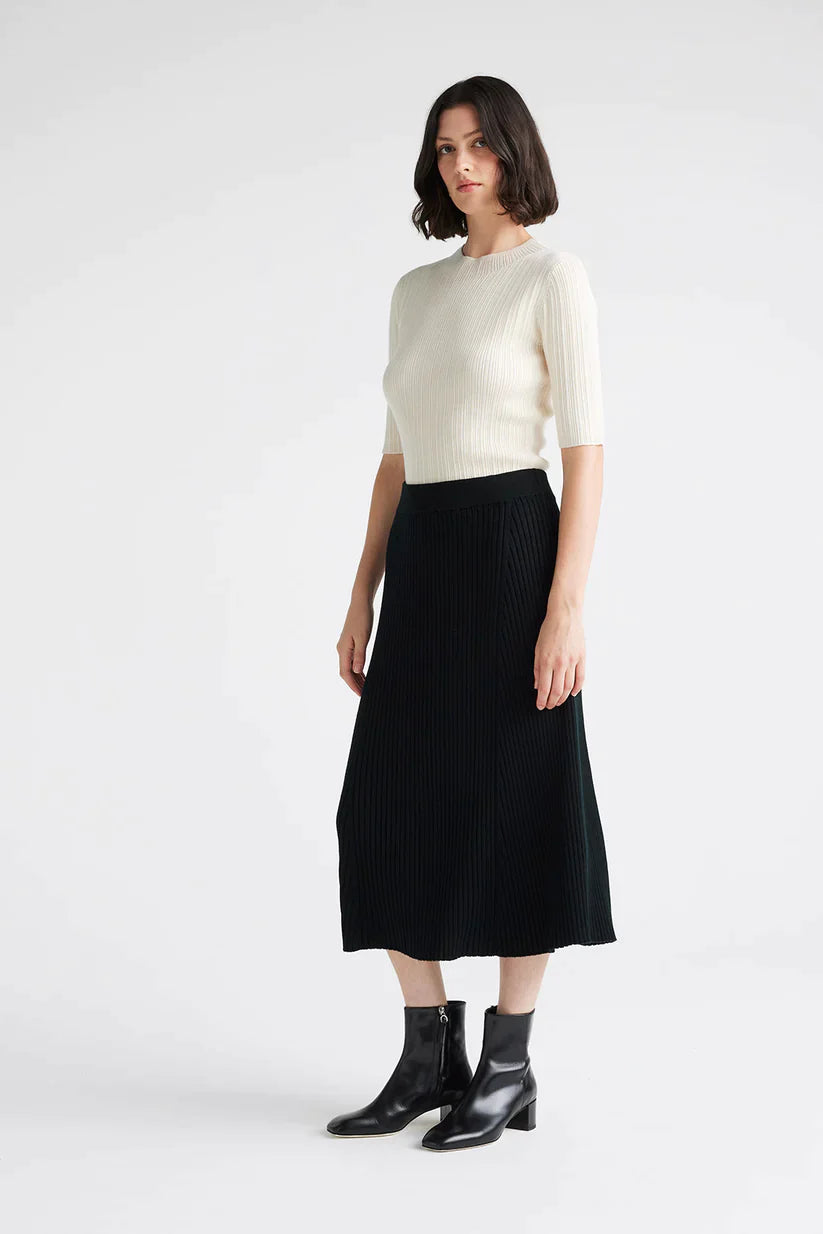 Flared Rib Skirt