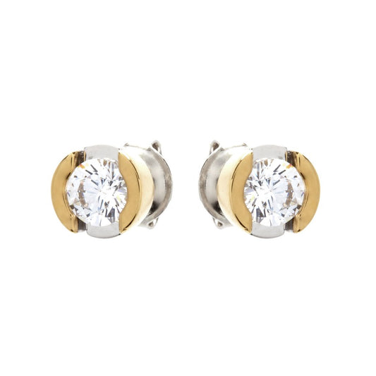 Two Tone Studs - Rose