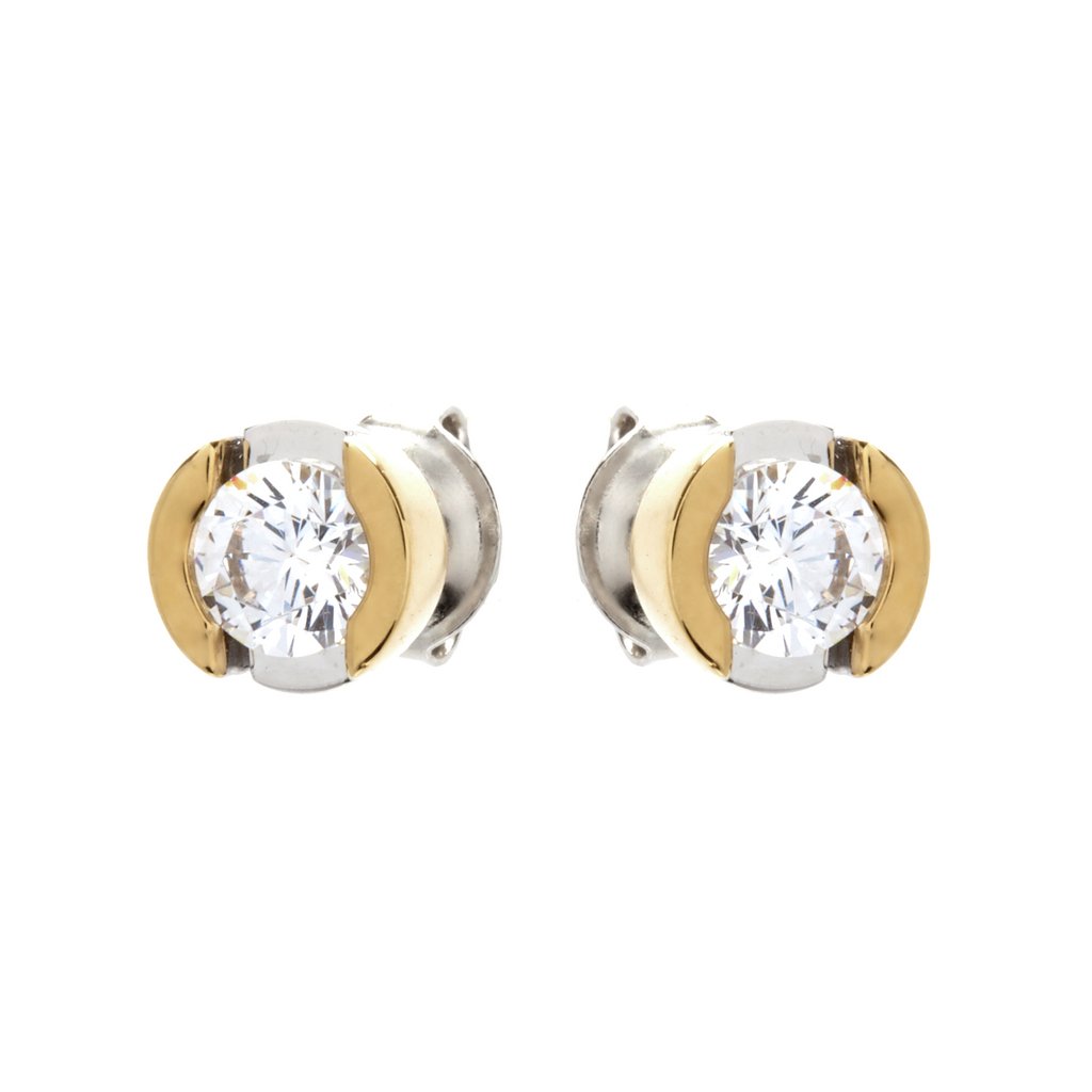 TWO TONE STUDS - ROSE