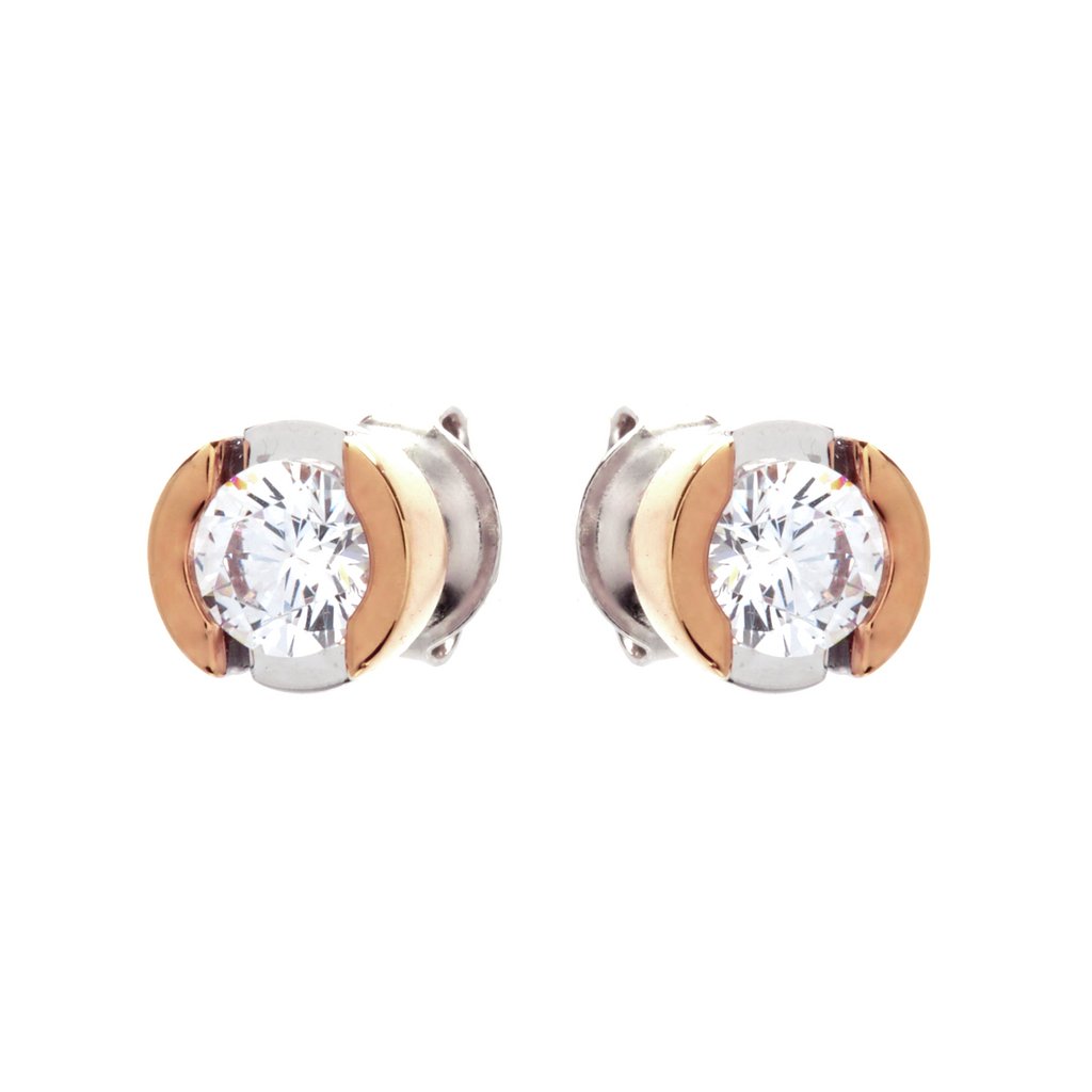 TWO TONE STUDS - ROSE