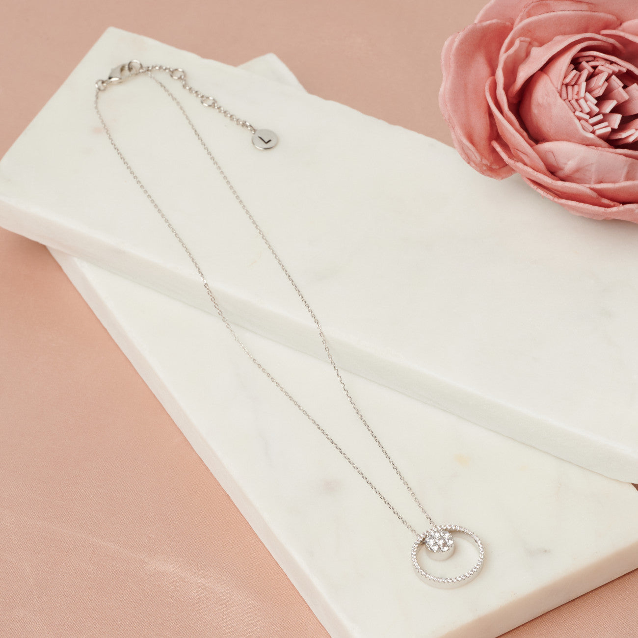 Fine Crystal Ring Necklace