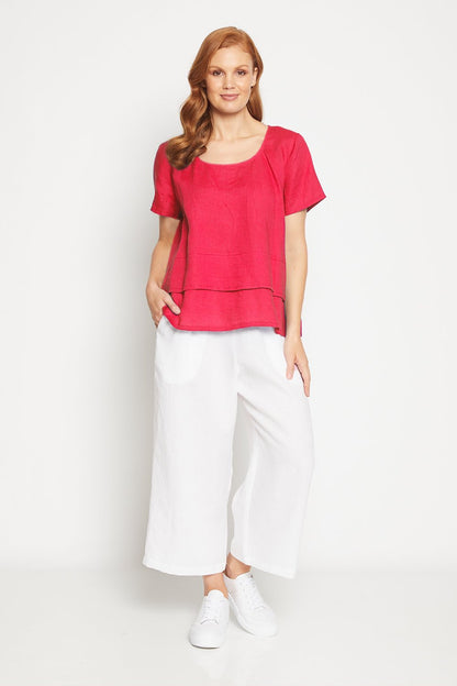 Ginny Pleat Top - White Only